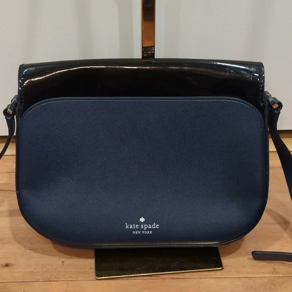 Kate Spade NWOT Zibbi Owl Navy ๐ Novelty Medium Flap Shoulder Crossbody Purse - Picture 5 of 15